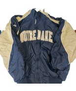 Majestic NCAA Notre Dame Fighting Irish Full Zip Jacket Mens L Coat Blue... - £51.26 GBP