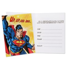 Superman Returns Invitations 8 Per Package Birthday Party Supplies NEW - £5.32 GBP