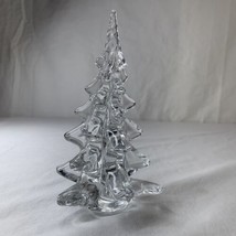 Vintage Hand Blown Art Glass Christmas Tree Clear 6.5” Silvestri? Made In Taiwan - £25.30 GBP