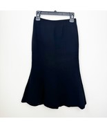 Emilio Pucci Virgin Wool Midi skirt w/ Zipper Closure Size 6 in Black - $1,771.42 MXN