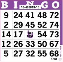 1 on Purple Bingo Paper Cards 4 Pack - 2000 Cards Total - £34.81 GBP