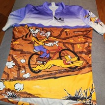 Vintage Gioradana Disney Cycling Jersey 1/4 Zip Goofy Pluto Cartoon Dog Pockets - £21.65 GBP