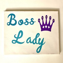 Boss Lady White Canvas Art Print - $8.90