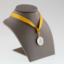 Kirks Rose Sterling Silver Etched Flower Pendant on Ribbon 26-6 - $129.62