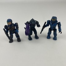 Mega Bloks Construx Halo UNSC Blue Spartan V Marine Elite Mini Figure Weapon Lot - £26.07 GBP