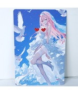 Zero Two Waifu Card Anime Girl Birds Clouds Wedding Wall Art Oversized Board A5 - $419.78 MXN