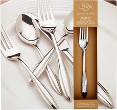 Lenox Sculpt Stainless Flatware Spoons, Forks, Knives, Serving pcs + NEW - $16.99+