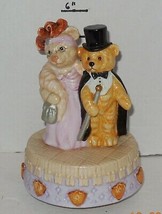 Music Box Teddy Bears Going Out Plays &quot;The Emperor Walz&quot; Melody - $33.81