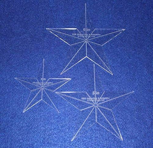 Primary image for Star Quilt Templates. 4,5,6 Inches - Clear 1/8" Inch Thick Acrylic