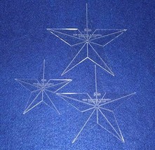 Star Quilt Templates. 4,5,6 Inches - Clear 1/8&quot; Inch Thick Acrylic - £14.88 GBP