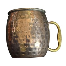 Godinger Moscow Mule Copper Plated Mug Hammered Drink Stainless Barware Party - £3.90 GBP