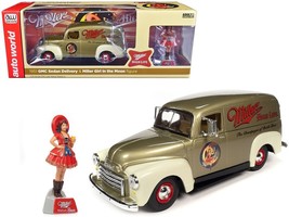 1951 GMC Sedan Delivery Gold Metallic and Beige &quot;Miller High Life&quot; and &quot;Miller - £63.50 GBP