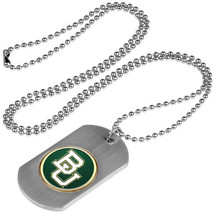 Baylor Bears Dog Tag Necklace with a embedded collegiate medallion - £11.99 GBP