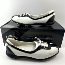 Callaway White Black Half Lace Spiked Golf Shoes  Style W471 Womens Size 9 - £35.97 GBP