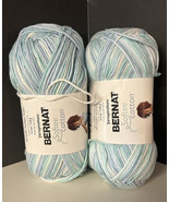 Bernat Softee Baby Lot Of 2 New Yarn “Refresh” Cotton Acrylic Blend - $11.75