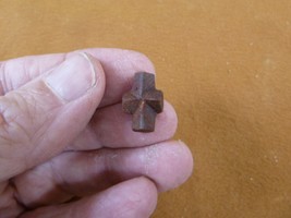 (CR593-110) 5/8&quot; Fairy Stone CHRISTIAN CROSS oiled Staurolite Crystal MA... - $16.99
