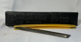Black Diamond Cutlery Co. Vtg Straight Razor w/ Box Yellow Handle Barber... - $29.95