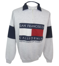 Vintage Sweatshirt San Francisco California Tommy Flag XL gray pullover ... - £31.02 GBP