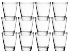 Clear Shot Glasses (Set of 12) 1.5 Ounce: Durable Heavy Base Shooter Glass - £12.50 GBP