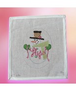 Hope Pink Ribbon Snowman Associated Talents HP Needlepoint Canvas CT b3b - $27.86