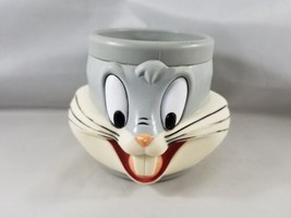 Bugs Bunny 3D Face Head Shaped Mug Cup Vintage 1992 Warner Bros Plastic - $10.38