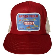Fateh Field Oil Rig Mesh Trucker Hat Red Mesh Cap Fath Vtg Dubai Small-M... - $90.09