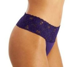 MSRP $15 Jenni Women&#39;s Lace-Trim Thong Underwear Purple Size 2XL - £9.62 GBP