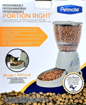 Petmate Programmable Portion Right Pet Food Dispenser 30 Cups Dry Food S... - $88.99