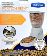 Petmate Programmable Portion Right Pet Food Dispenser 30 Cups Dry Food S... - £70.52 GBP