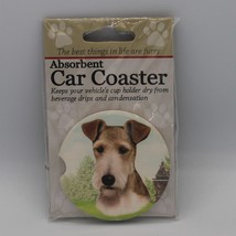 Super Absorbent Car Coaster - Dog - Wire Fox Terrier - $5.44