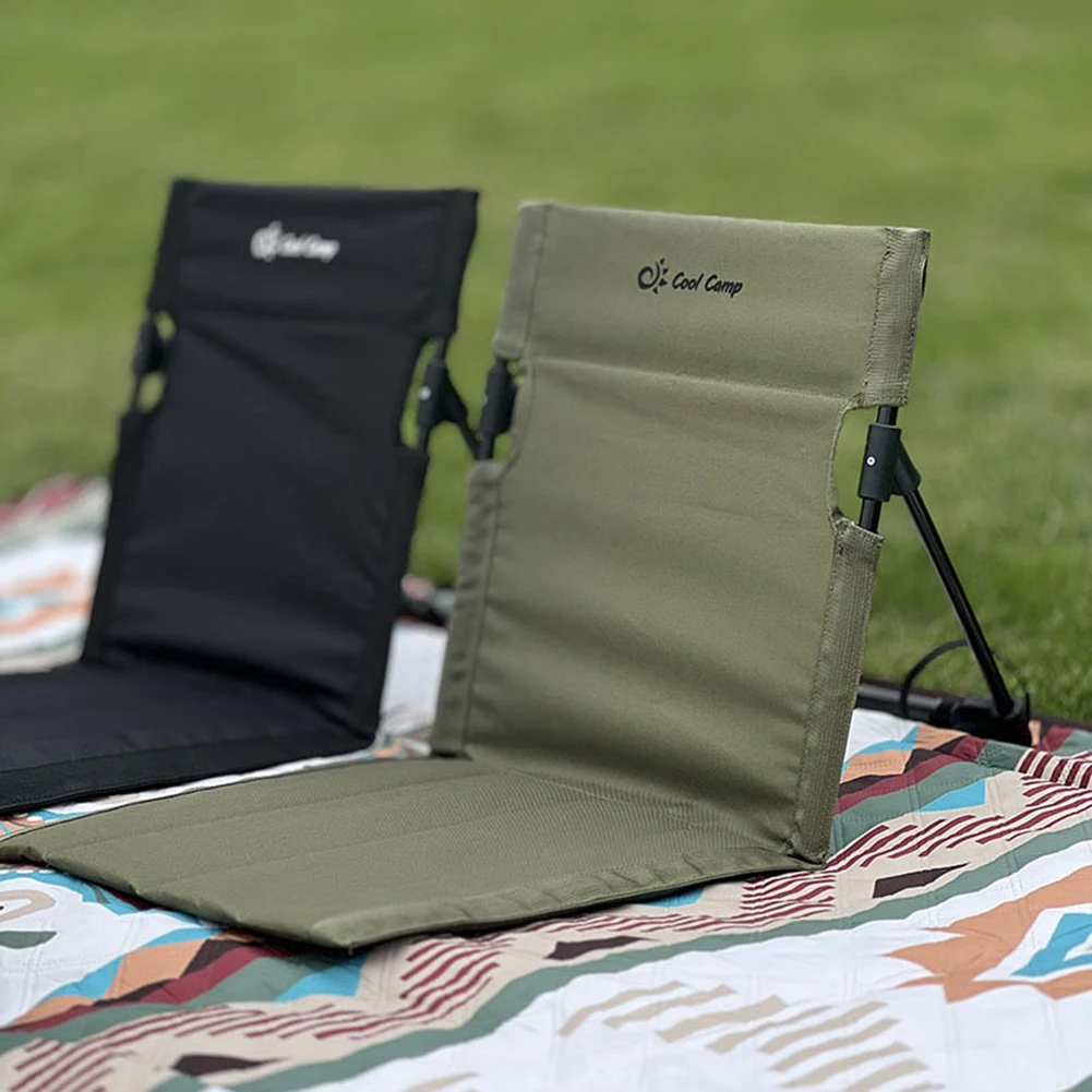 Camping Folding Backrest Chair Breathable Foldable Seat Aluminum Alloy Bracket - £9.23 GBP+