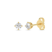 14k Yellow Gold 1/4Ct TDW Lab Created Round Diamond Solitaire Stud Earrings - £321.70 GBP