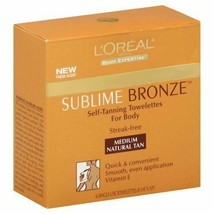 L&#39;Oreal Paris Sublime Bronze Self-Tanning Body Towelettes, 6 Count - £9.68 GBP