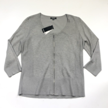 Premise Zip Cardigan Sweater Lightweight Size Medium Gray NWT - £16.26 GBP