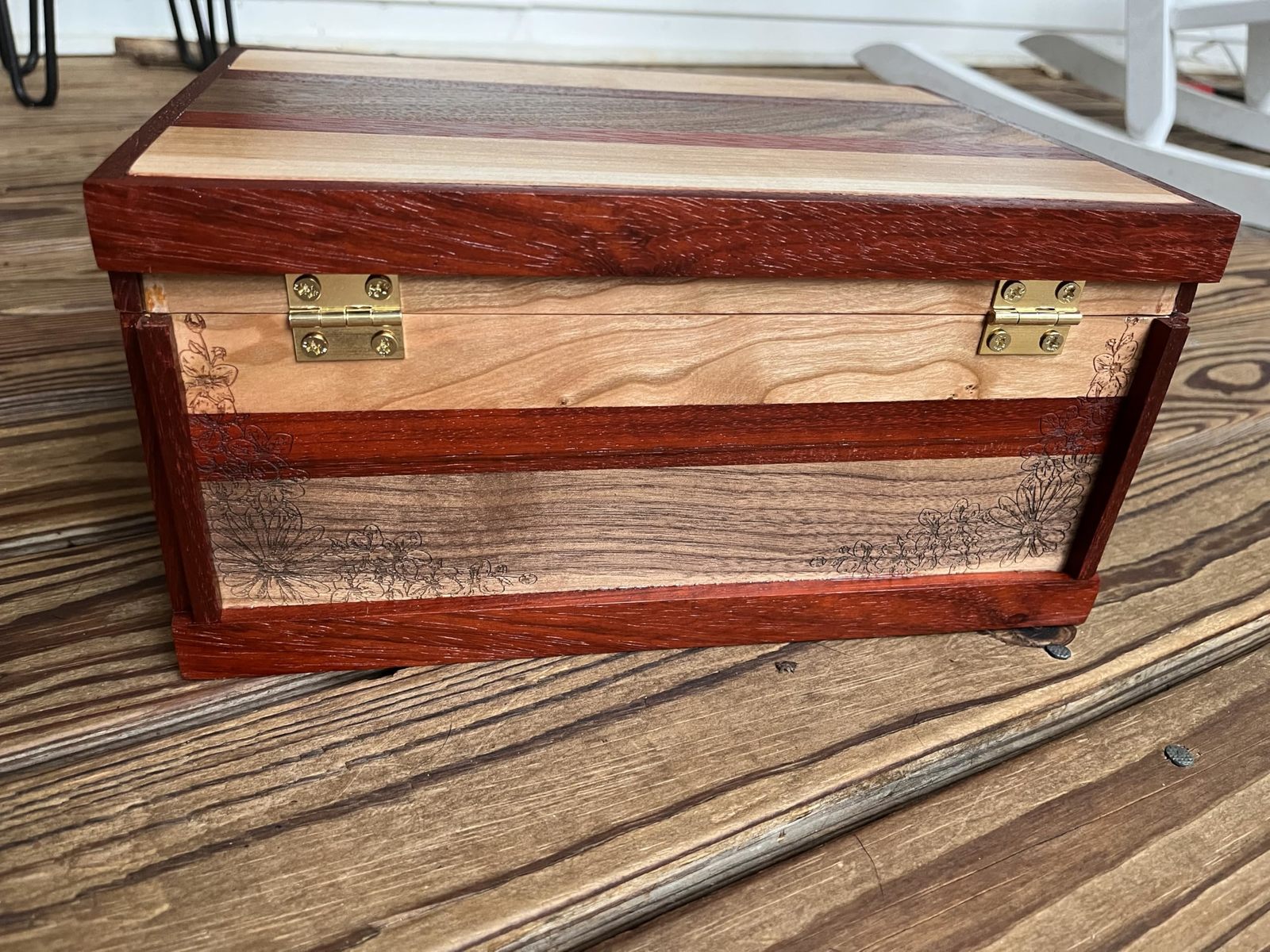 Handcrafted Wooden Keepsake Box Anniversary Birthday Graduation Christmas Gift J Item image 13