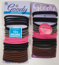 Lot of 2 Goody  Ouchless Braided No Metal Elastic Hair Bands 30Ct (60 to... - £11.72 GBP