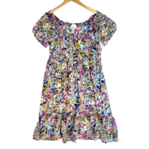 Ann Taylor Loft Dress Womens 8 Babydoll Dark Floral Fairy Whimsigoth Fai... - $29.28