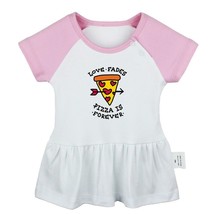 Love Fades Pizza is Forever Newborn Baby Dress Toddler 100% Cotton Clothes - £10.31 GBP