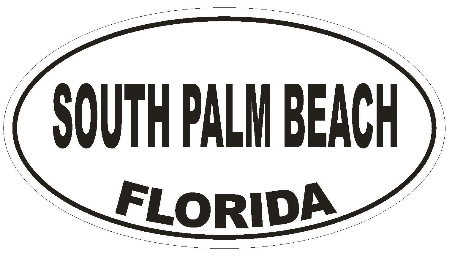 Primary image for South Palm Beach Florida Oval Bumper Sticker or Helmet Sticker D2707 Decal