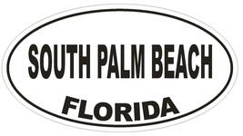 South Palm Beach Florida Oval Bumper Sticker or Helmet Sticker D2707 Decal - $1.39+