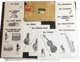 Vtg 1953 Pan-American Band Instruments Poster Set Classroom Music Room Decor - £72.84 GBP