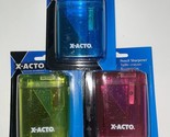 3 Pack Pencil Sharpener X-ACTO Pink, Green And Blue - $16.99