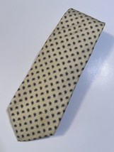 REDWOOD &amp; ROSS Necktie Neck Tie All Silk Hand Made Off White Floral Pattern - $7.95