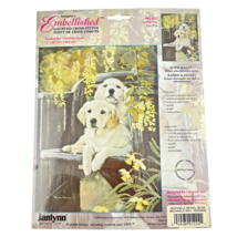 Janlynn Embellished Counted Cross Stitch Golden Pair Labrador Dogs 2004 - £19.16 GBP