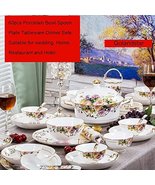 60pcs Dinnerware Sets Bowls Plates Spoons Dish Tray Jingdezhen Handmade ... - £315.75 GBP