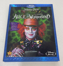 Alice in Wonderland (2010, Disney Blu-Ray) Bonus Pieces, Johnny Depp,w/Slipcover - £7.18 GBP