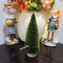 Thanksgiving Fall Harvest Green Bottle Brush Tree Tabeltop Decor 10.5&quot; - $314.11 MXN