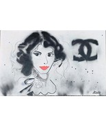 Signed Blaco COCO CHANEL Mixed Media Contemporary Graffiti Street Pop Ar... - $3,464.69 CAD
