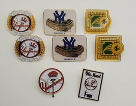 New York Yankees Fan Fest Souvenir Lapel Hat Pin Lot of 8 Die-Hard Fan - $39.40