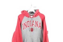 Vtg Champion Mens Medium Faded Spell Out Indiana University Hoodie Sweatshirt - £35.57 GBP